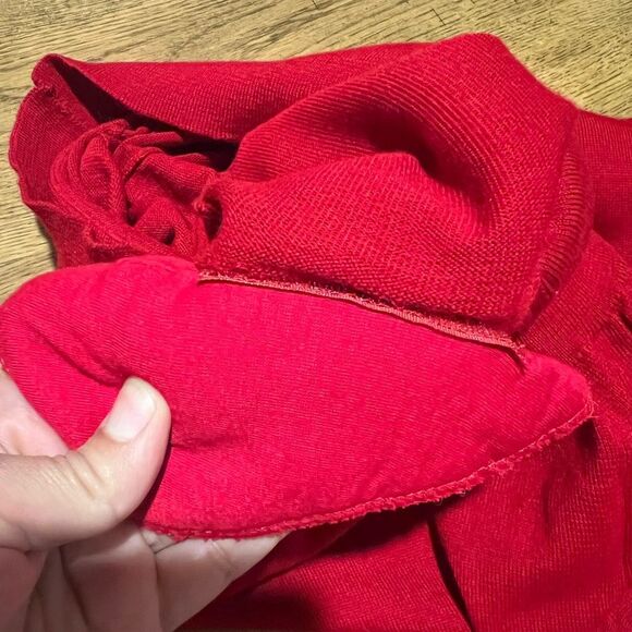 Vintage Bogner Women’s Wool Blend Turtleneck Sweater Cherry Red Sz Large Skiwear - Picture 10 of 10
